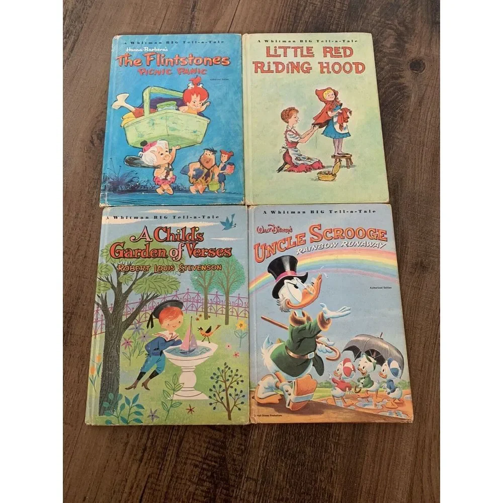 Vintage Whitman Tell-A-Tale Books Lot Of 4‎ Little Red Riding Hood And More USA